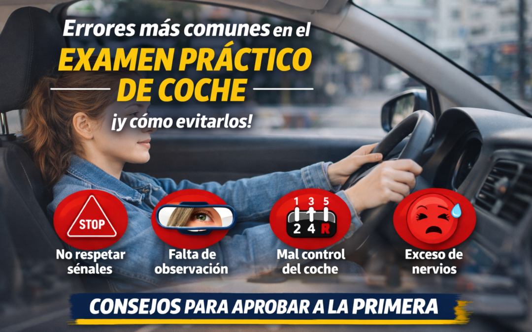 Errores más comunes en el examen práctico de coche