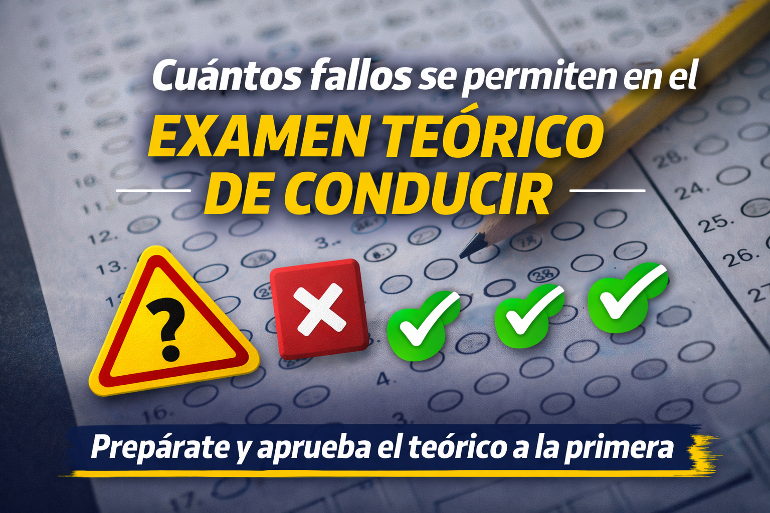 Cuántos fallos se permiten en el examen teórico de conducir de la DGT
